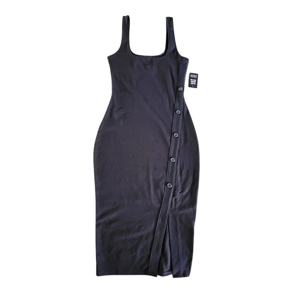 Express Womens‎ Extra Small XS Button-Front Midi Dress Sleeveless Scoop Neck New